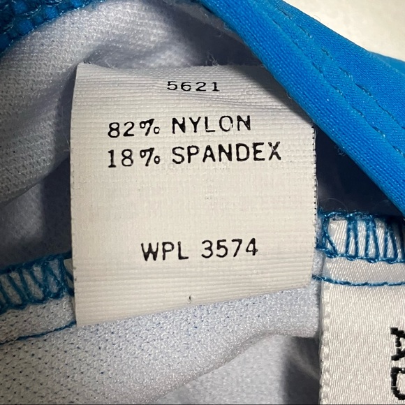 Vintage Adrienne Vittadini Blue & Gold One Piece Swimsuit - Picture 5 of 6